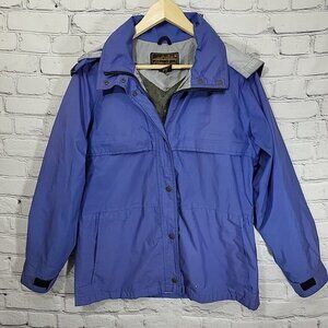 Vintage 90s Eddie Bauer Windbreaker Mens Sz M Blue Lightweight Jacket Coat